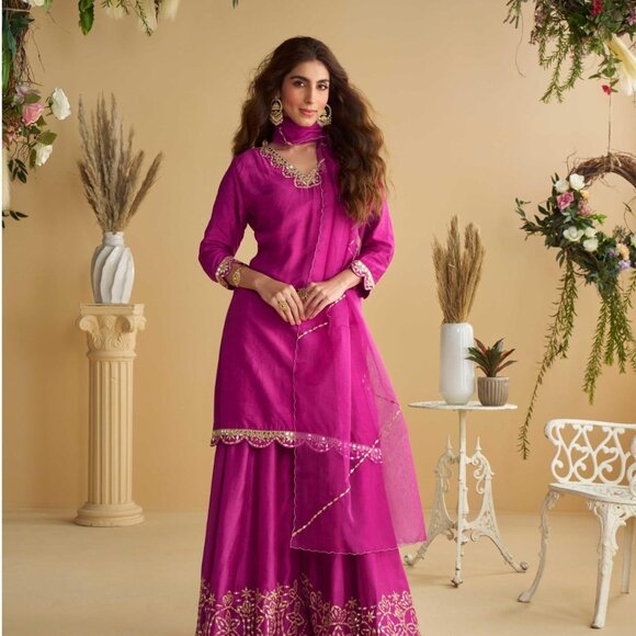PREMIUM REAL SILK SALWAR SUIT - Picture 12 of 16